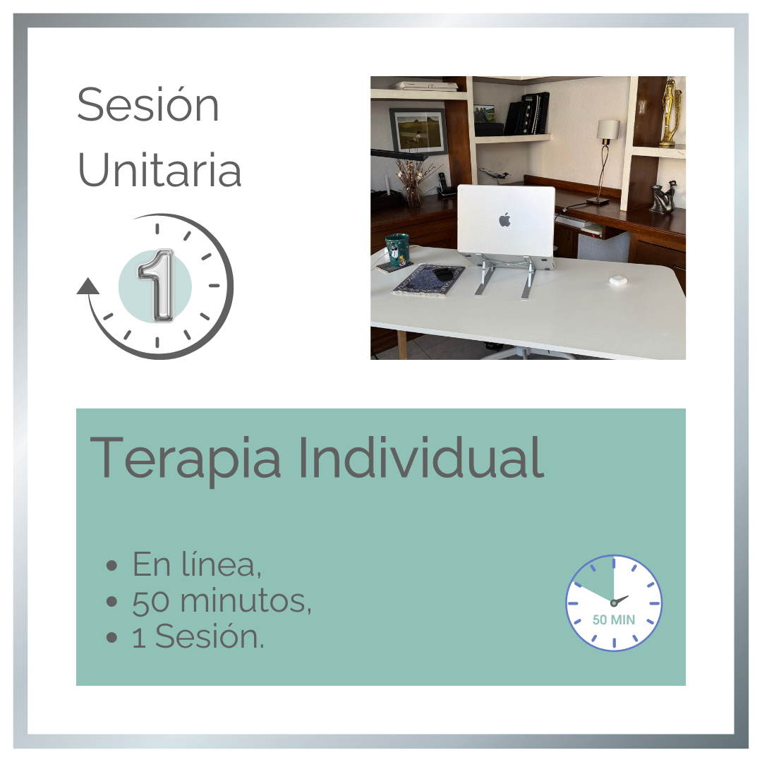 1 Terapia Psicológica individual en línea.